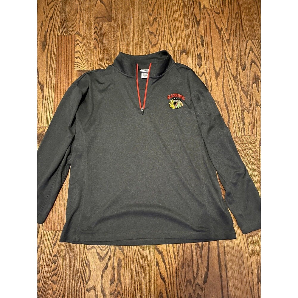 Chicago Blackhawks NHL 1/4 Zip Long Sleeve Pullover Mens Size XL
